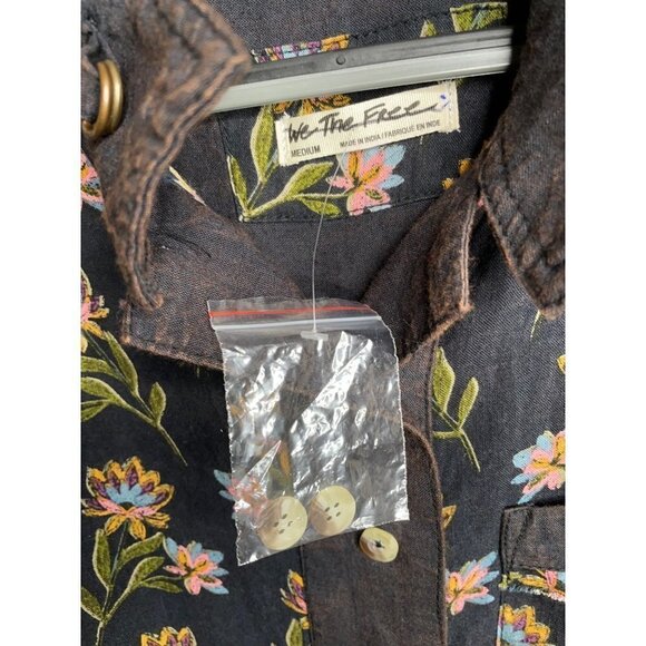 Free People Summer of Surf Pullover Button Henley Top Long Sleeve Size M NEW - Picture 10 of 10